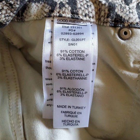 Good American Hight Waist Snake Print Jeans - Picture 4 of 9